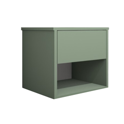 Mesa de Cabeceira Suspensa com 1 Gaveta e 1 Nicho 100% Mdf Plancasa:verde Jade - 3