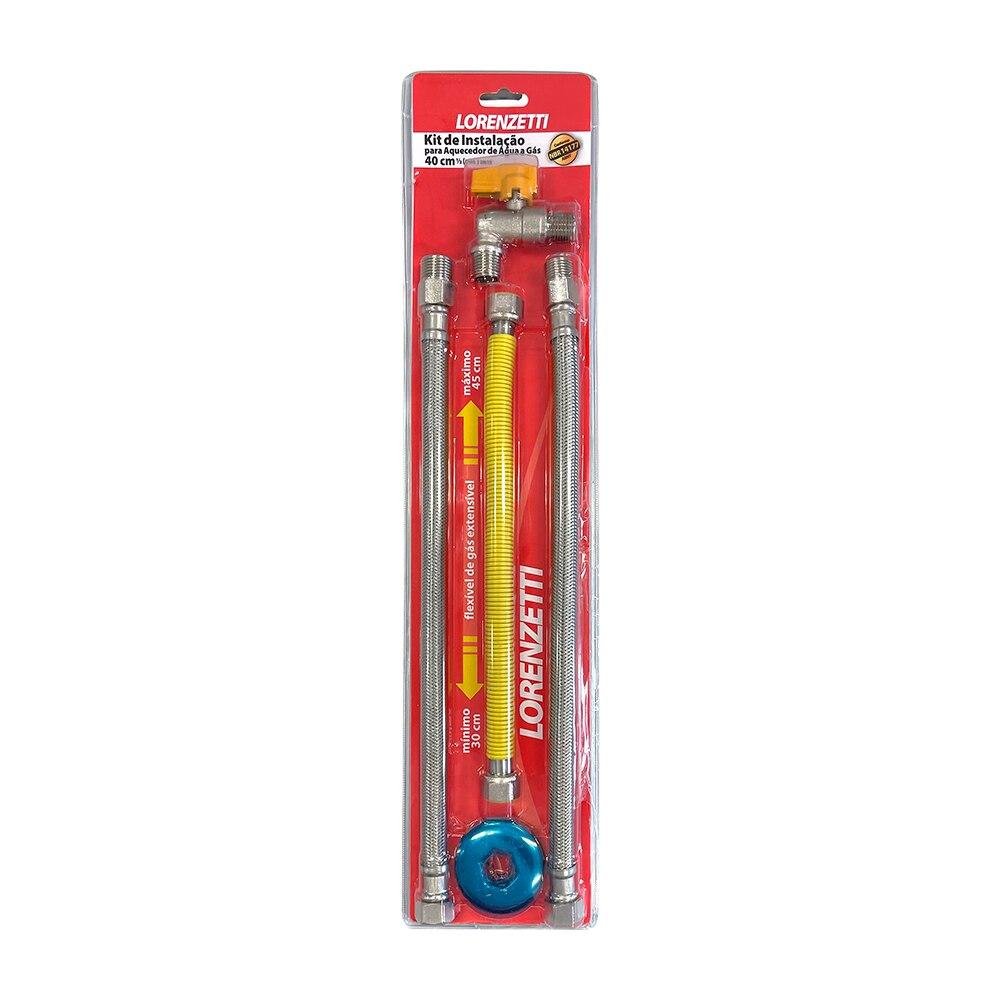 Kit de Instalação Lorenzetti para Aquecedores de Água a Gás 40cm 1/2" (pol.) C5