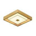 Ver imagem 1 de Plafon Dourado Escovado Vidro com Mini Cristais 34cm Led 16W 3000K Bivolt