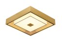 Ver imagem 1 de Plafon Dourado Escovado Vidro com Mini Cristais 34cm Led 16W 3000K Bivolt