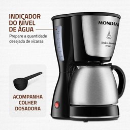 Cafeteira Elétrica Mondial Dolce Arome C-37ji-30x 800w Preto-inox 220v - 3