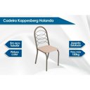 Ver imagem 2 de Conjunto: Mesa Sala Jantar Elba C/ Tampo de Madeira 160cm e 6 Cadeiras Holanda Niquel/nogueira -