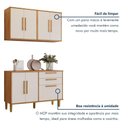 Ver imagem 3 de Cozinha Completa Lorena 7 Portas 2 Gavetas MDP 121,5cm Off White e Nature Kaiki