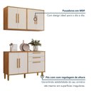 Ver imagem 2 de Cozinha Completa Lorena 7 Portas 2 Gavetas MDP 121,5cm Off White e Nature Kaiki
