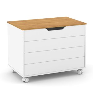 Baú Organizador Toy - Matic Matic Industria de Moveis Ltda Branco Soft / Freijó