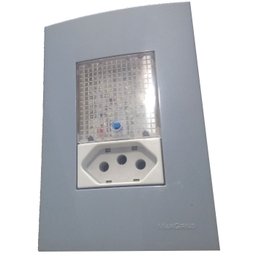 Conjunto 4x2 Linha Sleek Gris MarGirius 1 Luz de Emergência Standard 3 LEDs+tomada 20 A - 2