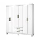 Ver imagem 1 de Guarda Roupa A22 6 Portas 2 Gavetas Carioca Móveis Branco