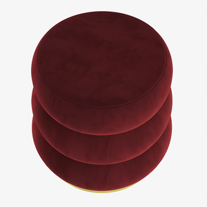 Puff Banqueta Decorativo Luxo Versatil Cookie Zahav Estofado:vinho