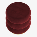 Ver imagem 1 de Puff Banqueta Decorativo Luxo Versatil Cookie Zahav Estofado:vinho