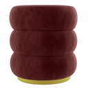 Ver imagem 2 de Puff Banqueta Decorativo Luxo Versatil Cookie Zahav Estofado:vinho