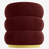 Puff Banqueta Decorativo Luxo Versatil Cookie Zahav Estofado:vinho - 3