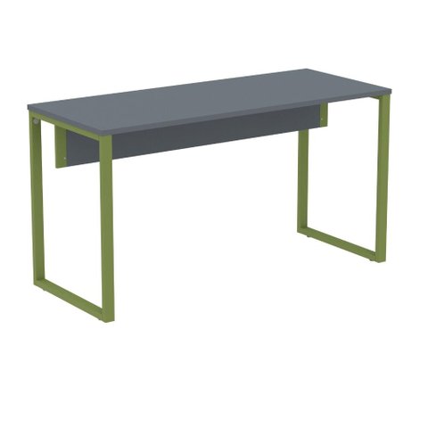 Mesa Escritório P25 Tub Pandin 170 Cm (larg) X 70 Cm (prof) Tampo Mdp Grafito Pé Aço Tubular