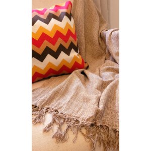 Manta para Sofá / Cama 1,50x2,20M Tear Artesanal Caramelo