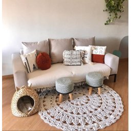 Manta para Sofá / Cama 1,50x2,20M Tear Artesanal Cru - 4
