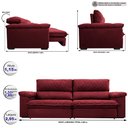 Ver imagem 2 de Sofá Retrátil e Reclinável 2,95m Molas Ensacadas Cama inBox Big Home com Bordado 3D Velusoft