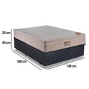Ver imagem 6 de Cama Baú Casal Sintético + Colchão Casal Ortobom Airtech Molas Springpocket (65x138x188) Cinza
