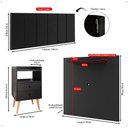 Ver mais imagens de Kit 2 Mesinhas Organizadora Painel Sala Tv 32 Polegadas Cabeceira Suspensa Cama Box Casal 140cm - Rp