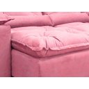 Ver imagem 4 de Sofá Retrátil e Reclinável 2,70m em Tecido Veludão C/pillow Nos Braços Athenas:rosa/270cm