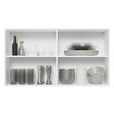 Ver imagem 4 de Armário De Cozinha Aéreo 100% MDF 120 cm 2 Portas Vidro Reflex Branco/Rustic Acordes Madesa