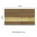 Ver imagem 3 de Armário De Cozinha Aéreo 100% MDF 120 cm 2 Portas Vidro Reflex Branco/Rustic Acordes Madesa