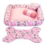 Kit Cama Pet Cachorro ou Gato Nuvens Rosa Tam: G 04 Peças [f101] - 1