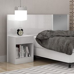 Cabeceira Casal/Queen Extensível com Espelho 1 Mesa de Apoio Valore Novo Horizonte - 1 Cabeceira Casal/Queen Extensível com Espelho 1 Mesa de Apoio Valore Novo Horizonte - 1