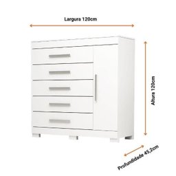 COMODA ACP RAYANE PRIME C/SAPATEIRA BRANCO SV - 3 COMODA ACP RAYANE PRIME C/SAPATEIRA BRANCO SV - 3