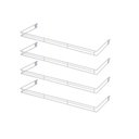 Ver imagem 1 de KIT - 4 aparador aramado em u 30x91cm Branco - Sa Gondolas