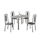 Ver imagem 2 de Conjunto Sala de Jantar com 4 Cadeiras Lívia Prata/Preto