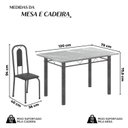 Ver imagem 3 de Conjunto Sala de Jantar com 4 Cadeiras Lívia Prata/Preto