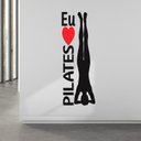 Ver imagem 2 de Adesivo Decorativo de Paredes Eu Amo Pilates 1,55 X 55