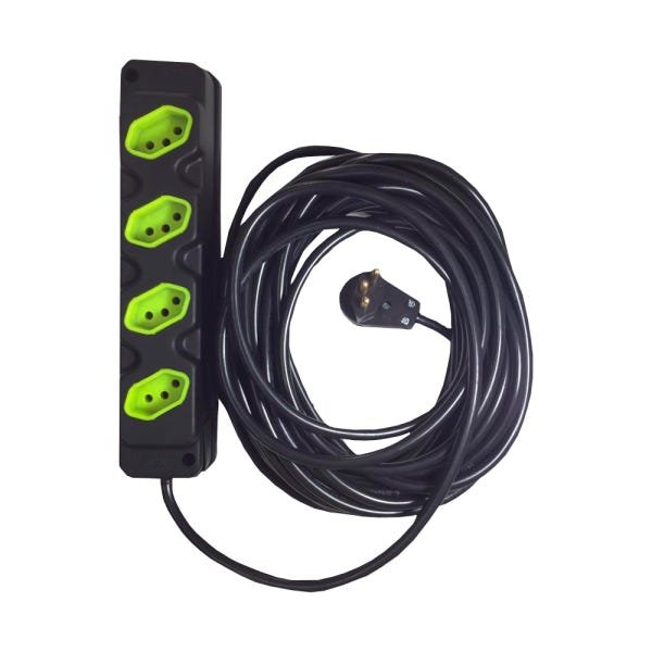 Extensão Elétrica 10a 40 Metros 4 Tomadas Cabo Pp 3x2,5mm - 1
