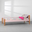 Ver imagem 2 de Cama Solteiro Noah com Pés Mel – Rosa Fosco Abra Casa