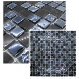 Pastilhas de Vidro Onix Mescla Metalizado Brilhante Kit 11 Unidades 30x30cm - 1