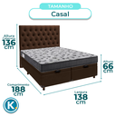 Ver imagem 3 de Kit Cabeceira + Cama Box Bau + Colchão Casal D33 Iso100 Ortobom
