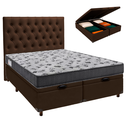 Ver imagem 1 de Kit Cabeceira + Cama Box Bau + Colchão Casal D33 Iso100 Ortobom