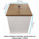 Ver imagem 2 de Lixeira para Banheiro Quadrada com Tampa