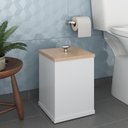 Ver imagem 3 de Lixeira para Banheiro Quadrada com Tampa