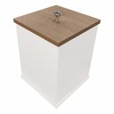 Ver imagem 1 de Lixeira para Banheiro Quadrada com Tampa