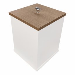 Lixeira para Banheiro Quadrada com Tampa - 1