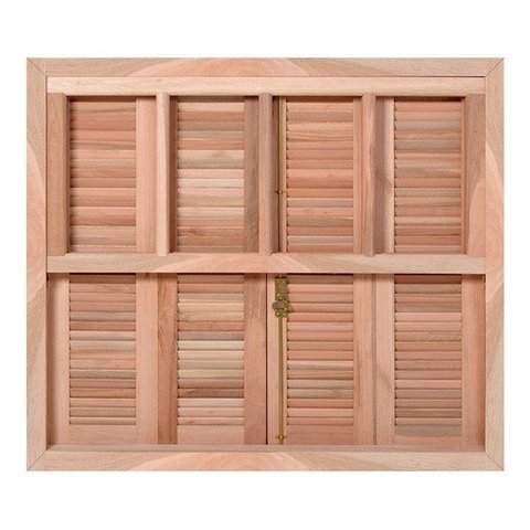 Janela de Madeira Veneziana Abrir/guilhotina Reto Eucalipto Grandis Rosa - 1,00 (a) X 1,40 (l)