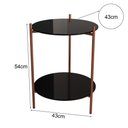 Ver imagem 2 de Mesa Lateral Industrial Premium Cobre Com Preto Preto
