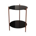 Ver imagem 3 de Mesa Lateral Industrial Premium Cobre Com Preto Preto