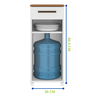 Armário Gabinete com Rodizio Suporte Bebedouro Galão Água - 4