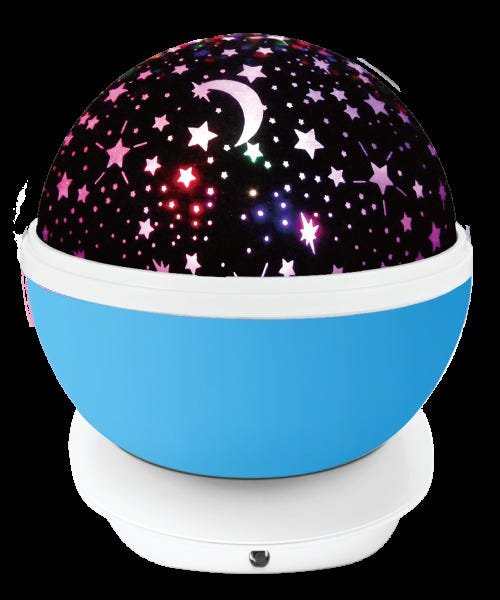 Luminária Abajur Gira Projetor Estrelas LED Starry Night Rgb:Azul - 3