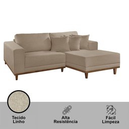 Sofá Cronos 185cm Chaise Lado Direito Meu Sofá Online - 3