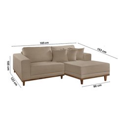 Sofá Cronos 185cm Chaise Lado Direito Meu Sofá Online - 4