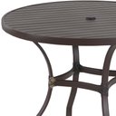 Ver imagem 2 de Mesa Roma com Tampo Ripado em Alumínio (1m) - Cozinha, Edícula, Piscina - Marrom