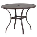 Ver imagem 1 de Mesa Roma com Tampo Ripado em Alumínio (1m) - Cozinha, Edícula, Piscina - Marrom