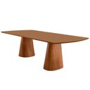 Ver imagem 1 de Mesa para Sala de Jantar Noronha 220cm Madeira Tampo Barril Laminado Moderna Mobília